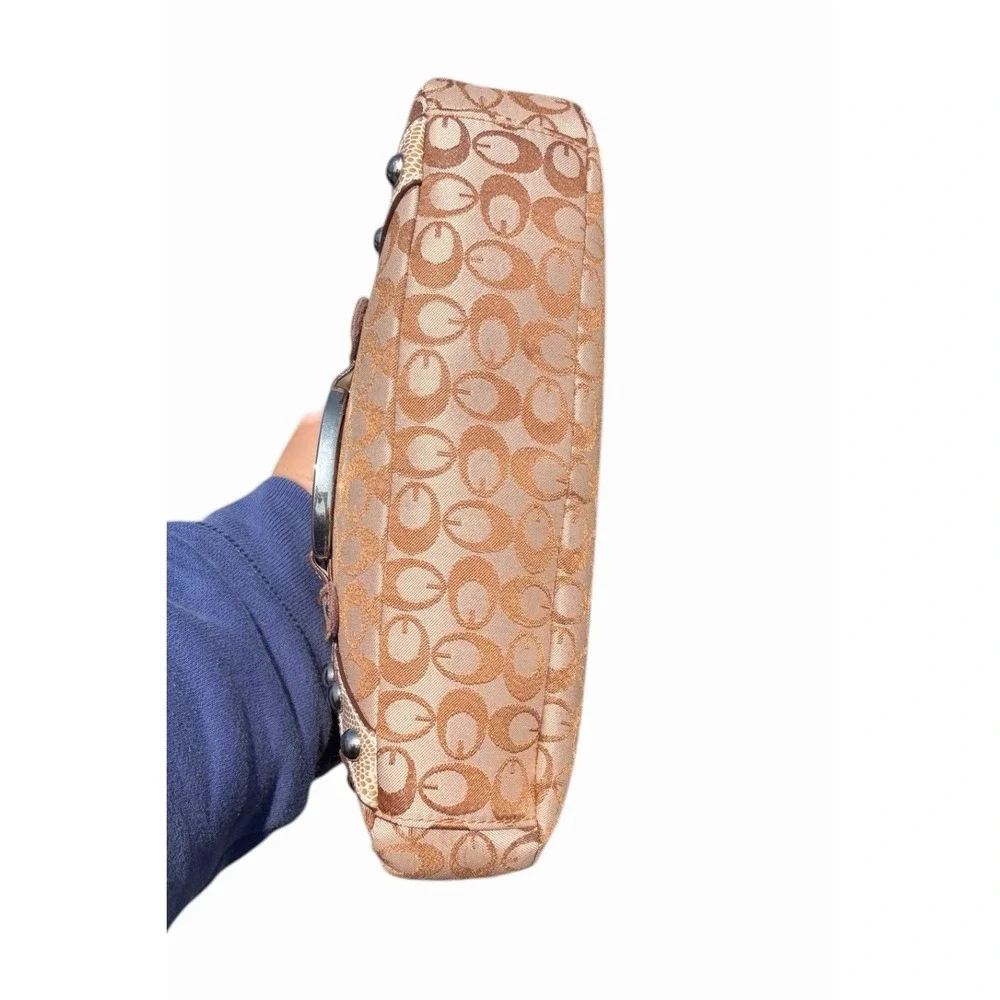 Vintage Y2K Guess Mini Bag White Brown Monogram Handbag Purse Rare - Picture 6 of 6